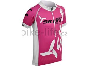 SILVINI JUNIORSKÝ CYKLISTICKÝ DRES TEAM CD403J FUCHSIA
