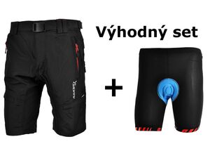 SILVINI PÁNSKÉ CYKLISTICKÉ KALHOTY RANGO MP857 black red + set
