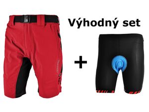 SILVINI PÁNSKÉ CYKLISTICKÉ KALHOTY RANGO MP857 red black + set