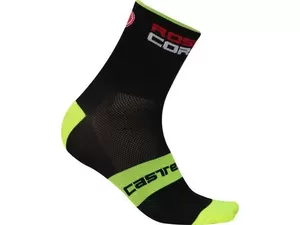 Castelli - pánské ponožky Rosso Corsa 9 cm, black/neon