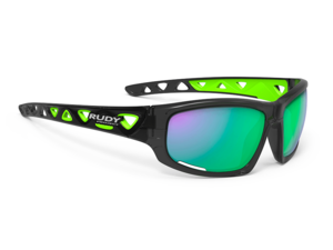 Cyklistické brýle RUDY PROJECT AIRGRIP crystal graphite/multilaser green