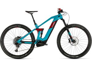 Horské elektrokolo CUBE STEREO HYBRID 140 HPC RACE 29 500 2020 petrol´n´red