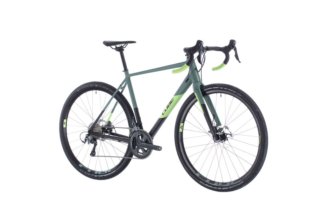 Gravel kolo CUBE NUROAD PRO 2020 black n sharpgreen BIKE LIFE.cz